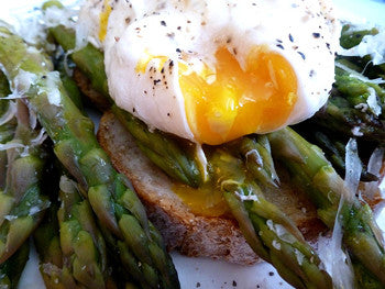 Healthy Eating - Poached Egg & Asparagus
