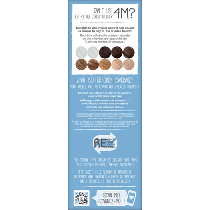 4M Medium Mahogany Brown Permanent Hair Dye