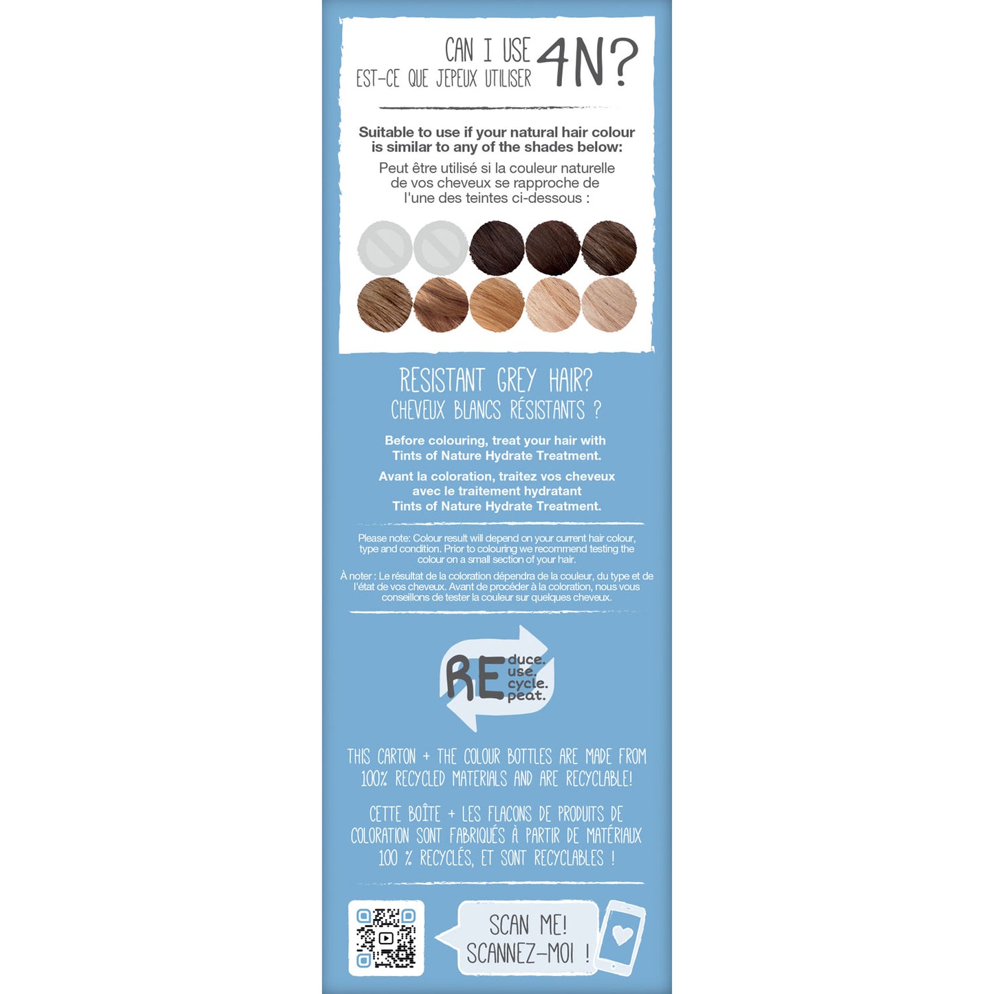 4N Natural Medium Brown Permanent Hair Dye
