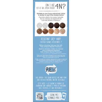 4N Natural Medium Brown Permanent Hair Dye