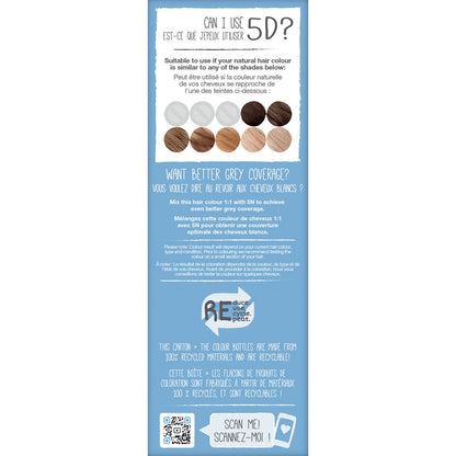 5D Natural Light Golden Brown Permanent Hair Dye