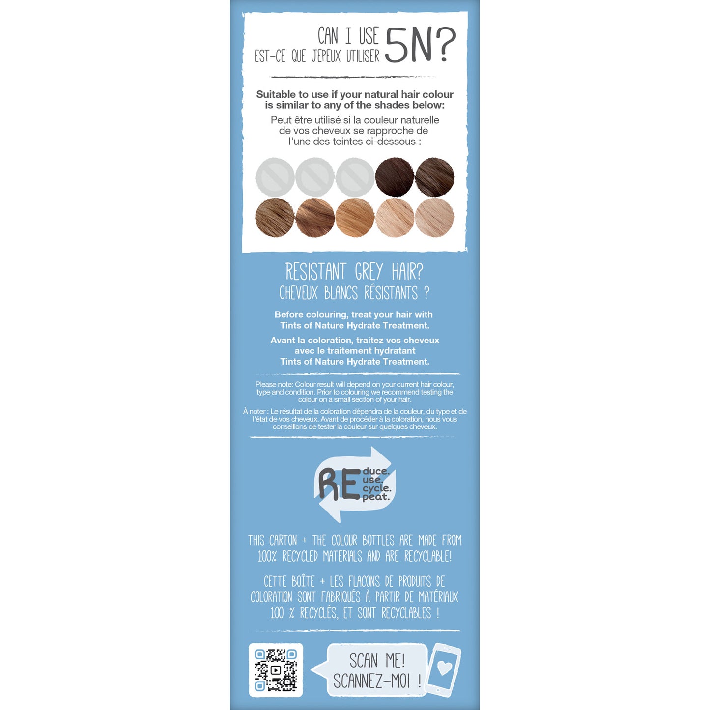 5N Natural Light Brown Permanent Hair Dye