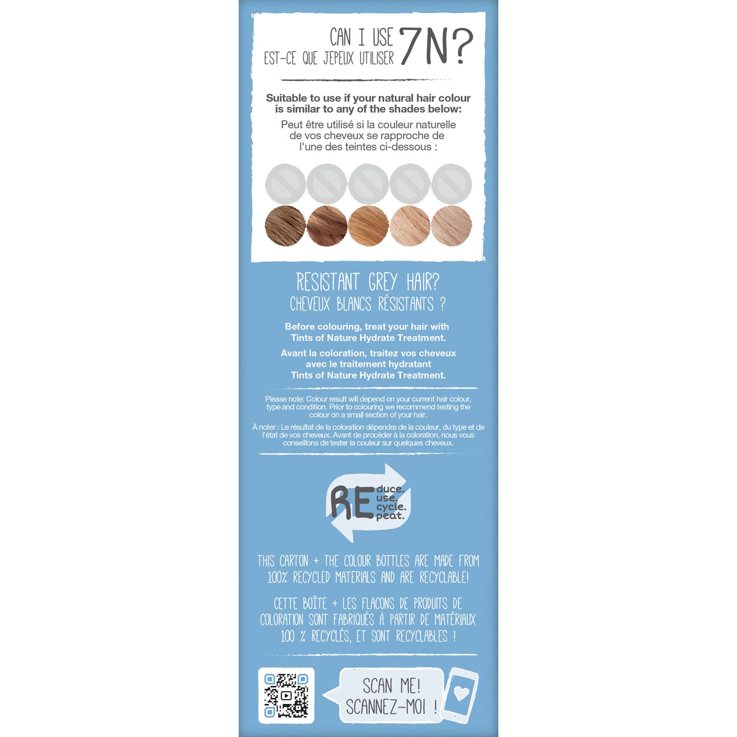 7N Natural Medium Blonde Permanent Hair Dye