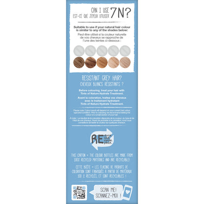 7N Natural Medium Blonde Permanent Hair Dye