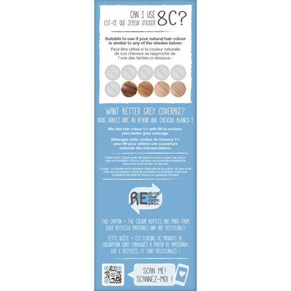 8C Ash Blonde Permanent Hair Dye