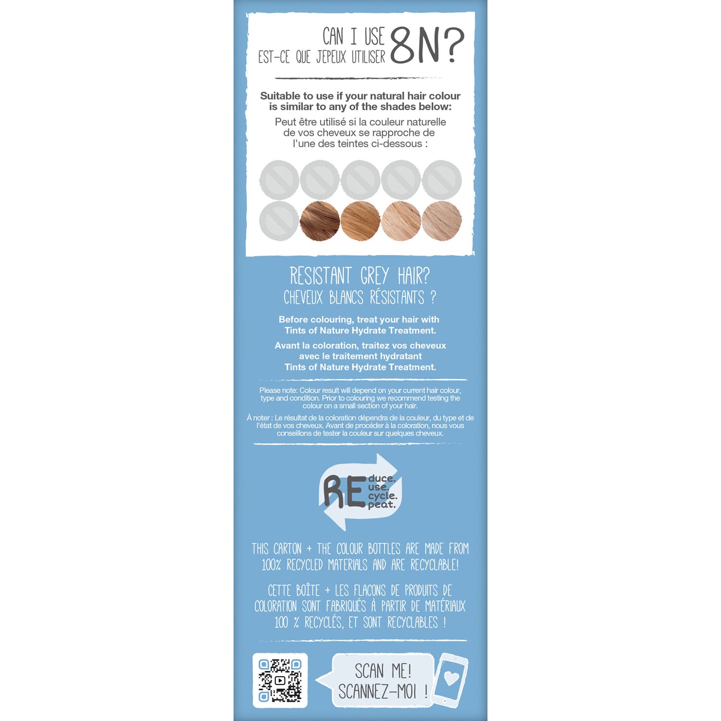 8N Natural Light Blonde Permanent Hair Dye