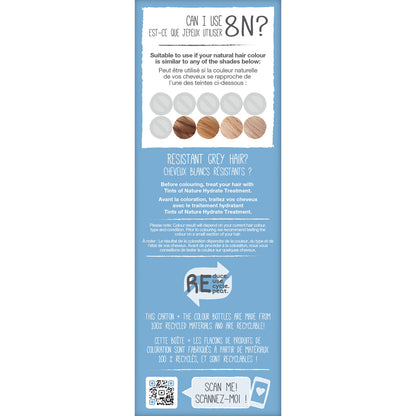 8N Natural Light Blonde Permanent Hair Dye
