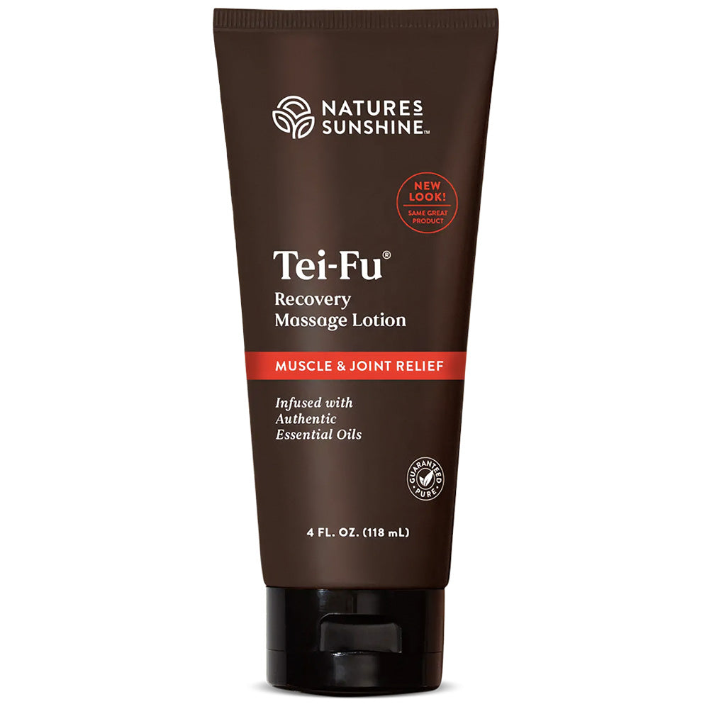 Bottle of Nature's Sunshine Tei-Fu Recovery Massage Lotion