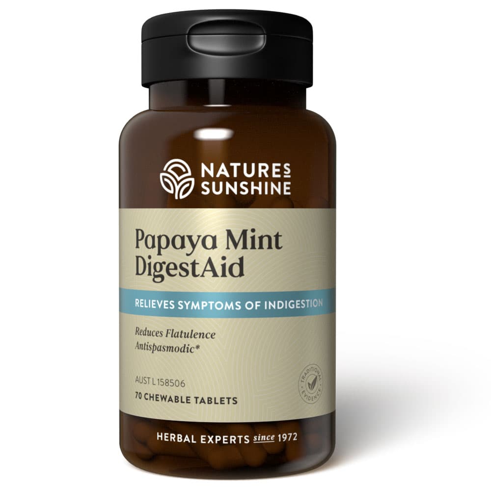 Bottle of Nature's Sunshine Papaya Mint DigestAid